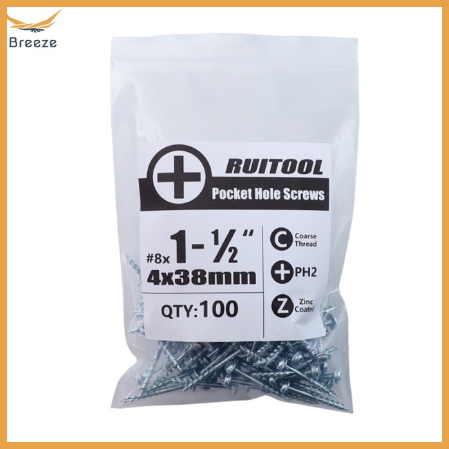 Túi 100 Đinh Vít Thép Carbon Tự Cắt Lỗ Bỏ Túi Tiện Dụng