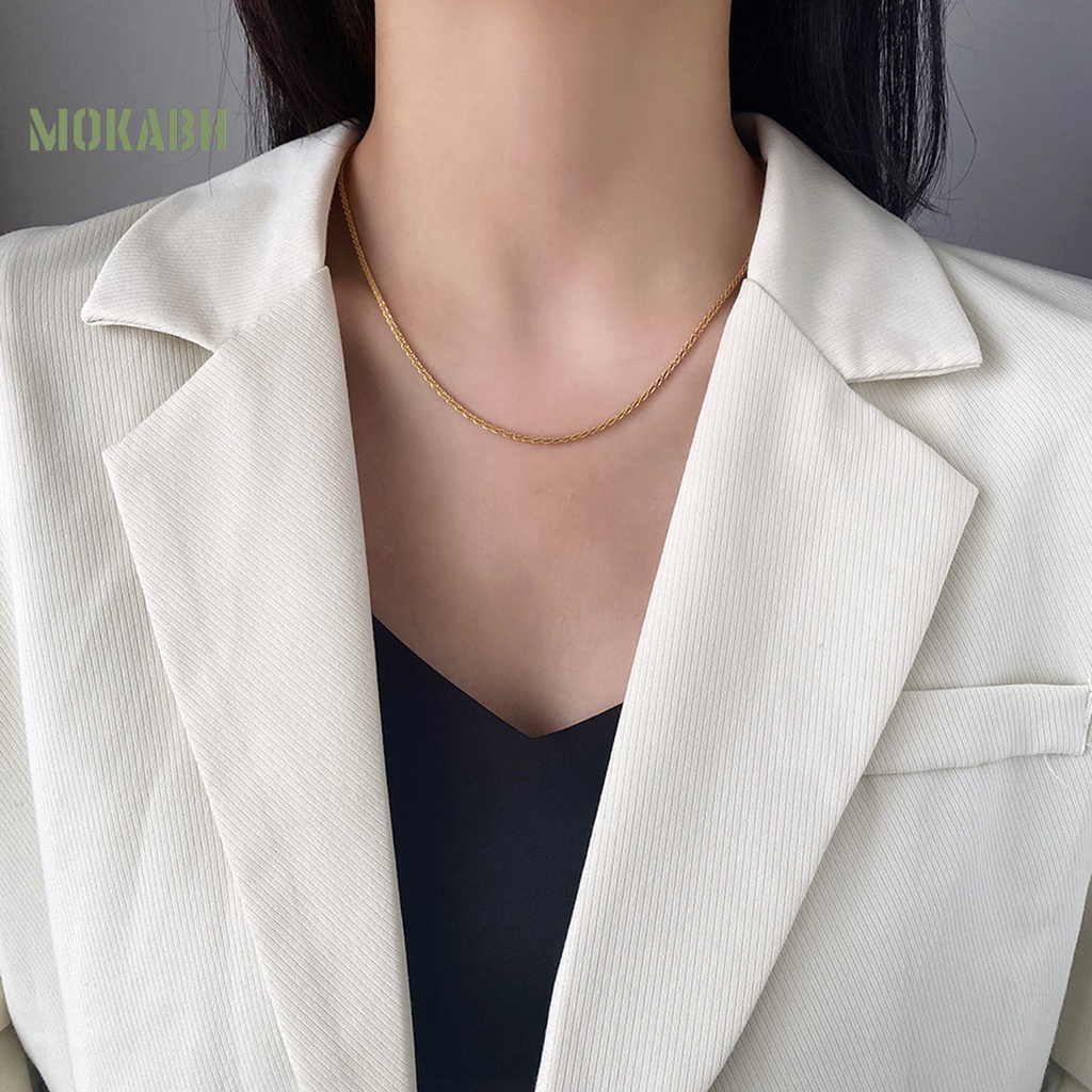 [Mok Abh] Vòng Cổ Choker Sáng Bóng Cá Tính Không Bóng Tối Giản Trang Trí Công Việc Tốt Lấp Lánh Phụ Kiện Trang Sức
