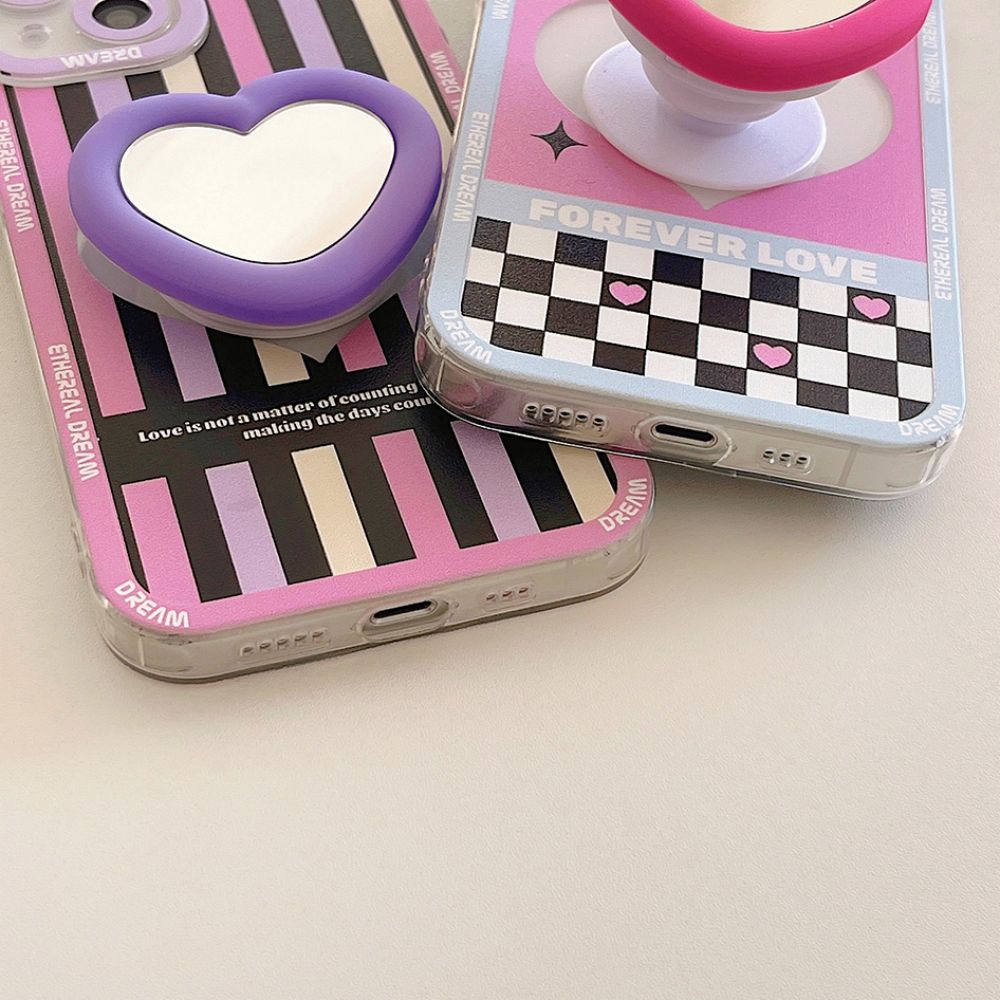 Ốp Điện Thoại TPU Mềm Chống Sốc Có Giá Đỡ Gương Cho IPhone 14 13 12 11 Pro Max X XR 8 7 Plus SE