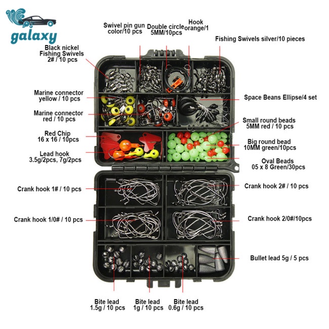 Galaxy Hộp 205 Phụ Kiện Câu Cá Chất Lượng Cao