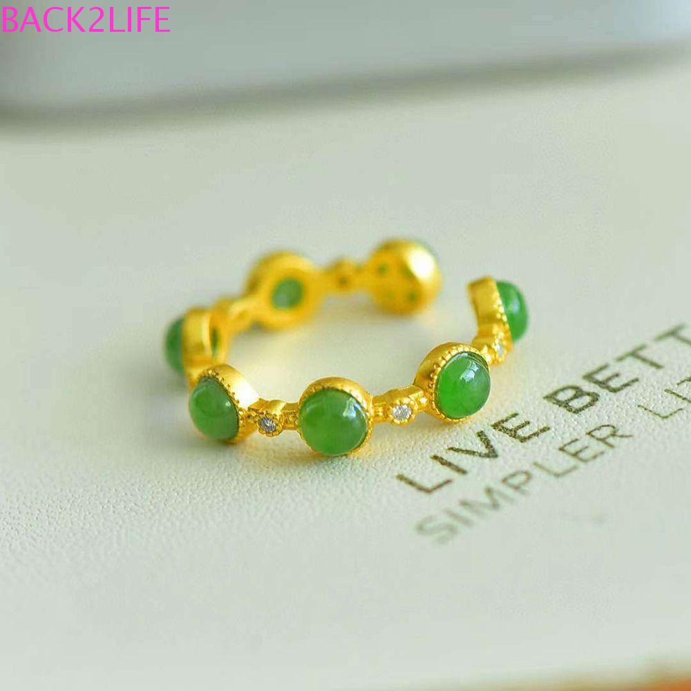 BACK2LIFE Nhẫn Nữ Mạ Bạc Phong Cách Vintage Thanh Lịch Thời Trang