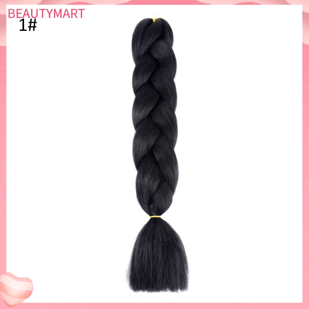 Bím Tóc Giả Bằng Sợi Tổng Hợp Màu Trơn Phong Cách Châu Phi