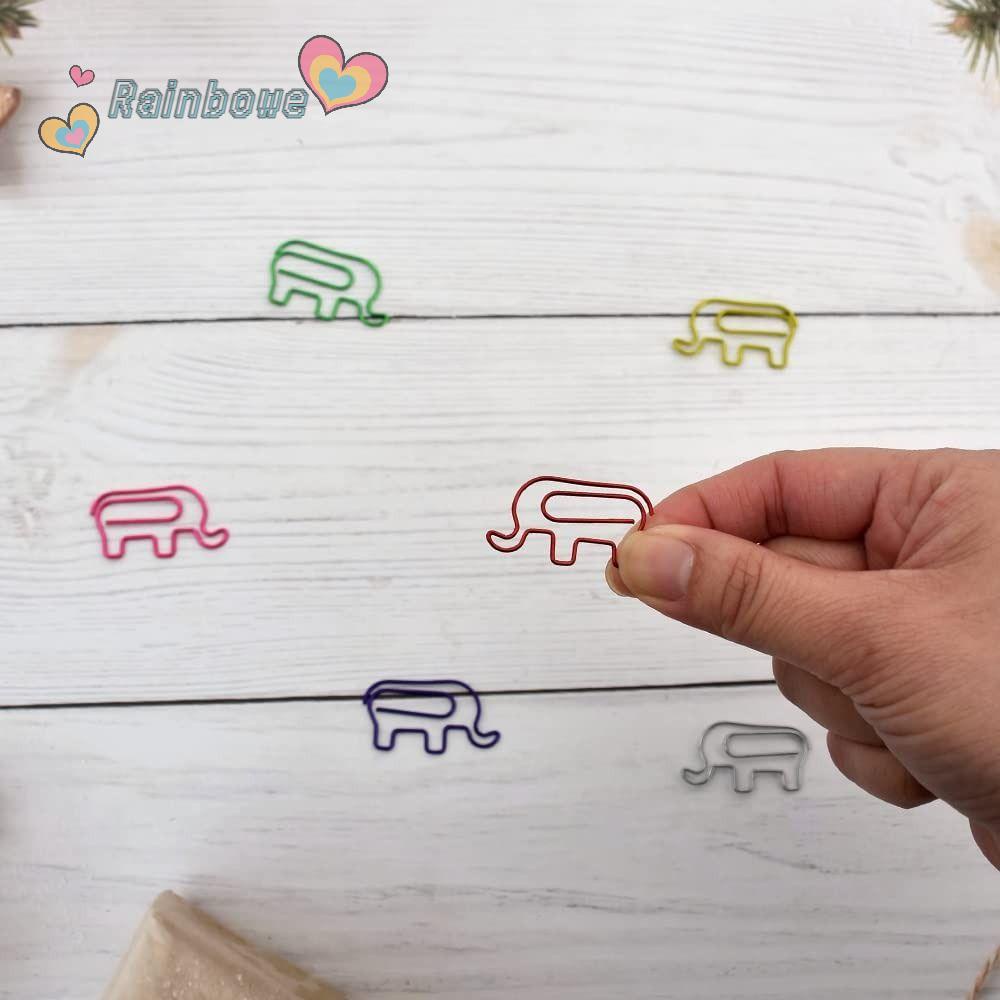 Set 100 / 100 Kẹp Giấy Đánh Dấu Trang Sách Hình Voi Dễ Thương