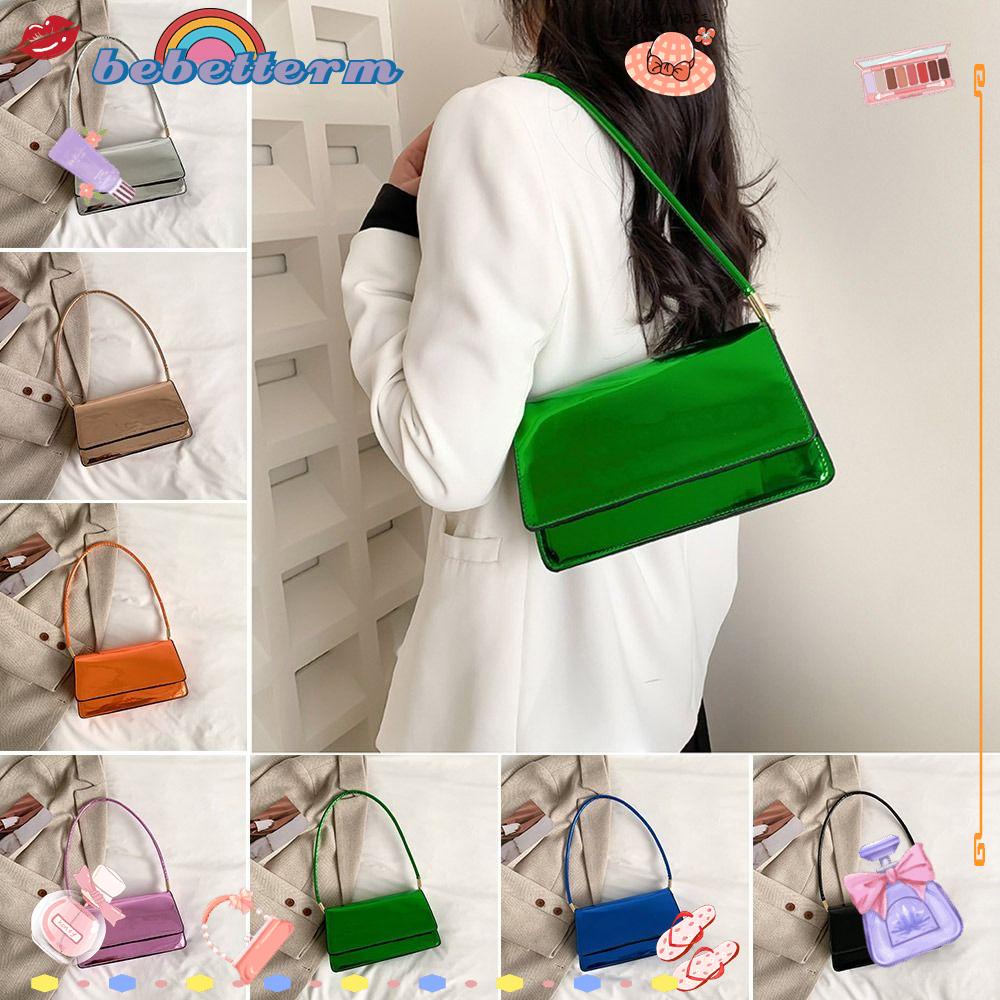 BEBETTERM Túi Đeo Chéo Y2k Màu Bạc Sáng Tạo