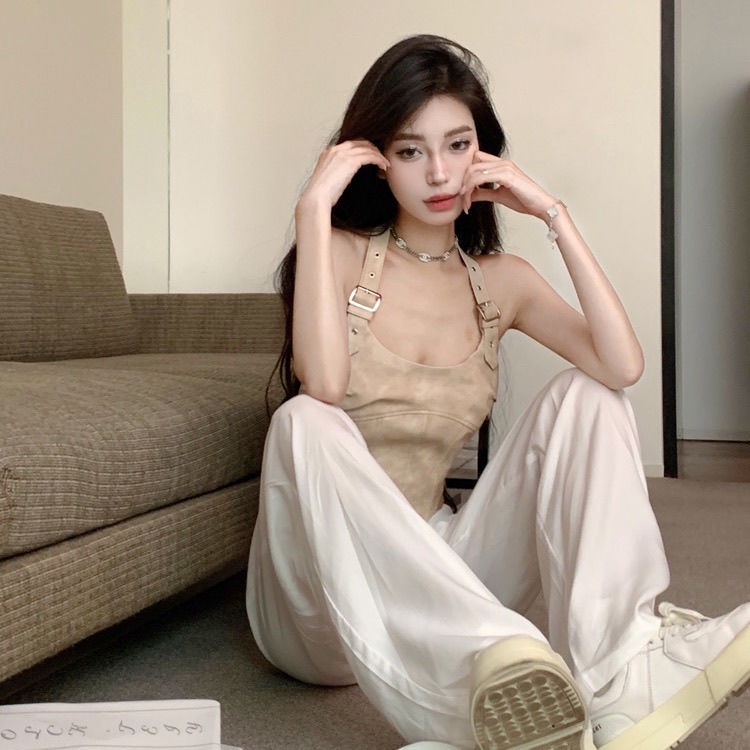 Áo Hai Dây Dáng Ngắn Phong Cách Mỹ Hàng Mới 2023