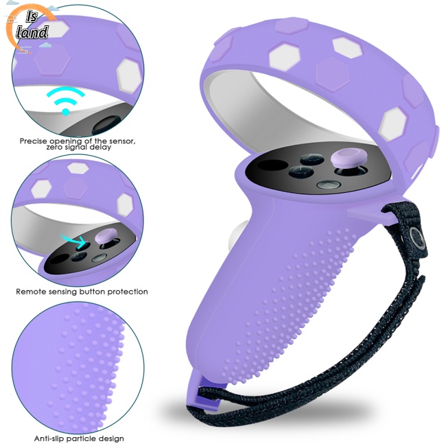 Bộ Vỏ Bảo Vệ Vr Bằng Silicon Chống Trượt Tương Thích Với Oculus Quest2 Vr