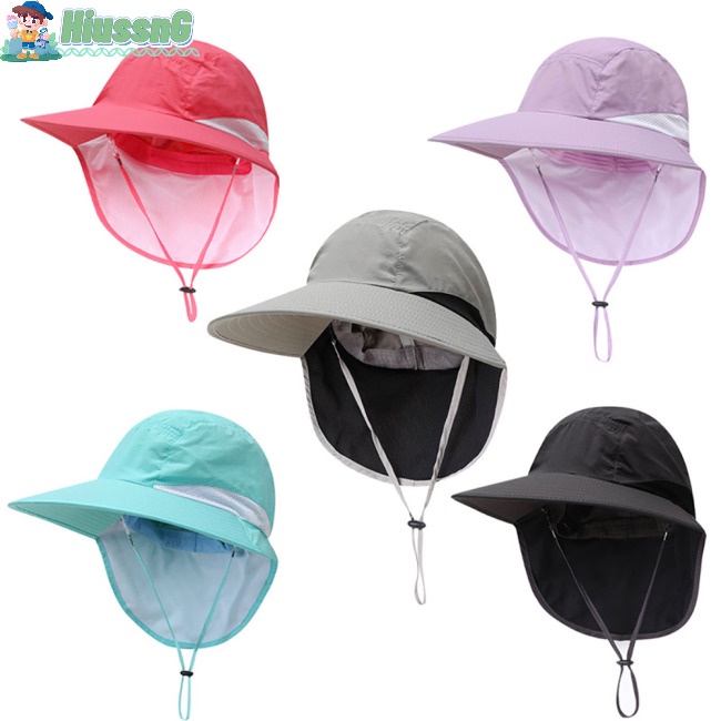 Mũ Xô Chống Nắng Nhanh Khô Vành Rộng Có Tấm Che Cổ Cho Leo Núi / Câu Cá / Thể Thao Ngoài Trời