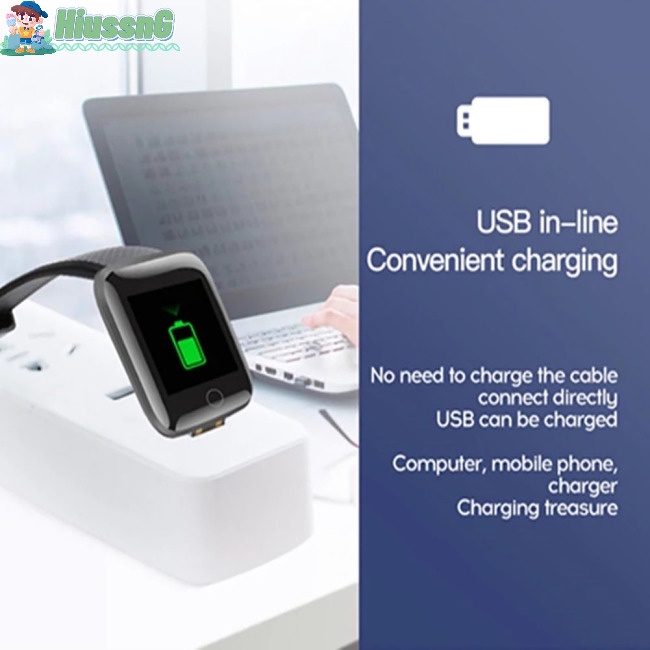 Đồng Hồ Thông Minh HUS 116plus D13 Theo Dõi Sức Khỏe Kèm Phụ Kiện