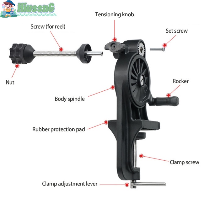 Dụng Cụ Cuốn Dây Câu Cá Tốc Độ Cao Hai Chiều Tùy Chỉnh Tiện Dụng