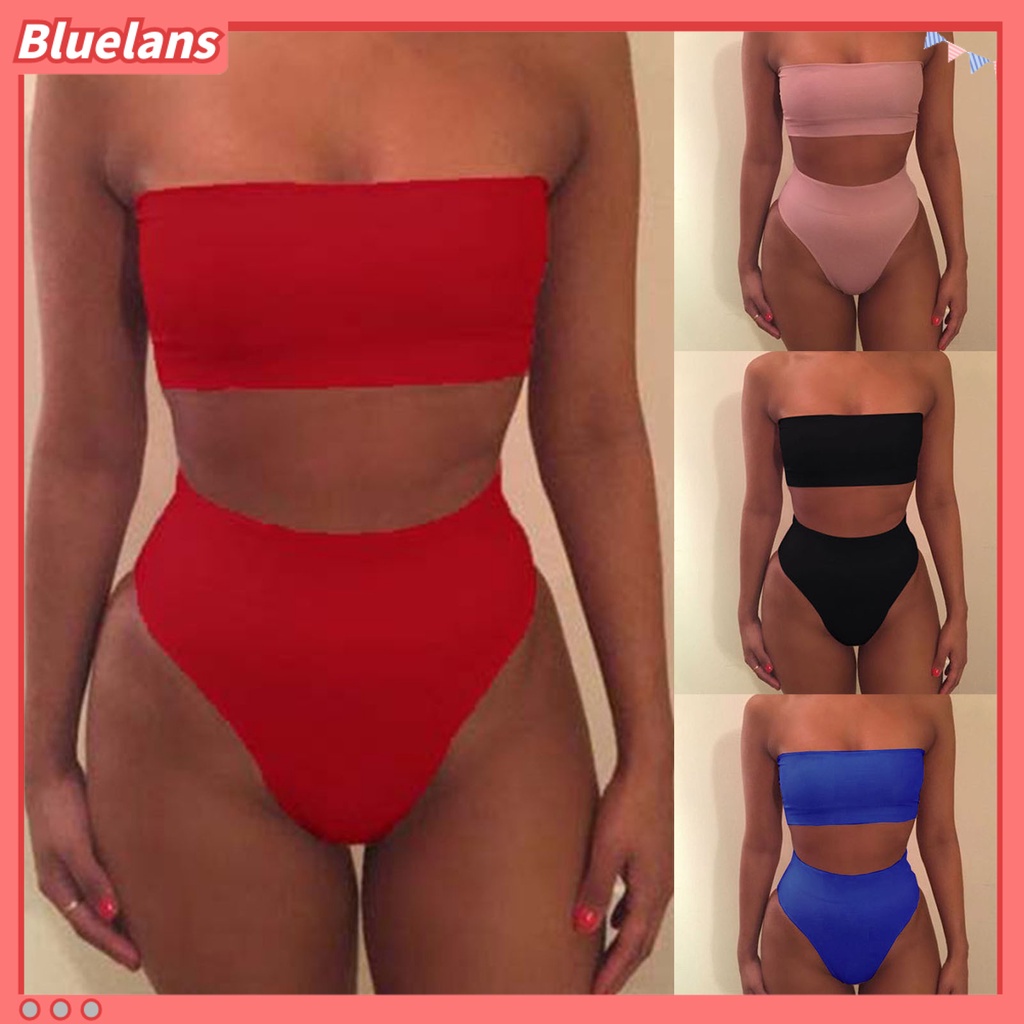 Bộ Đồ Bơi 2 Mảnh Màu Sắc Thời Trang Mùa Hè Cho Nữ