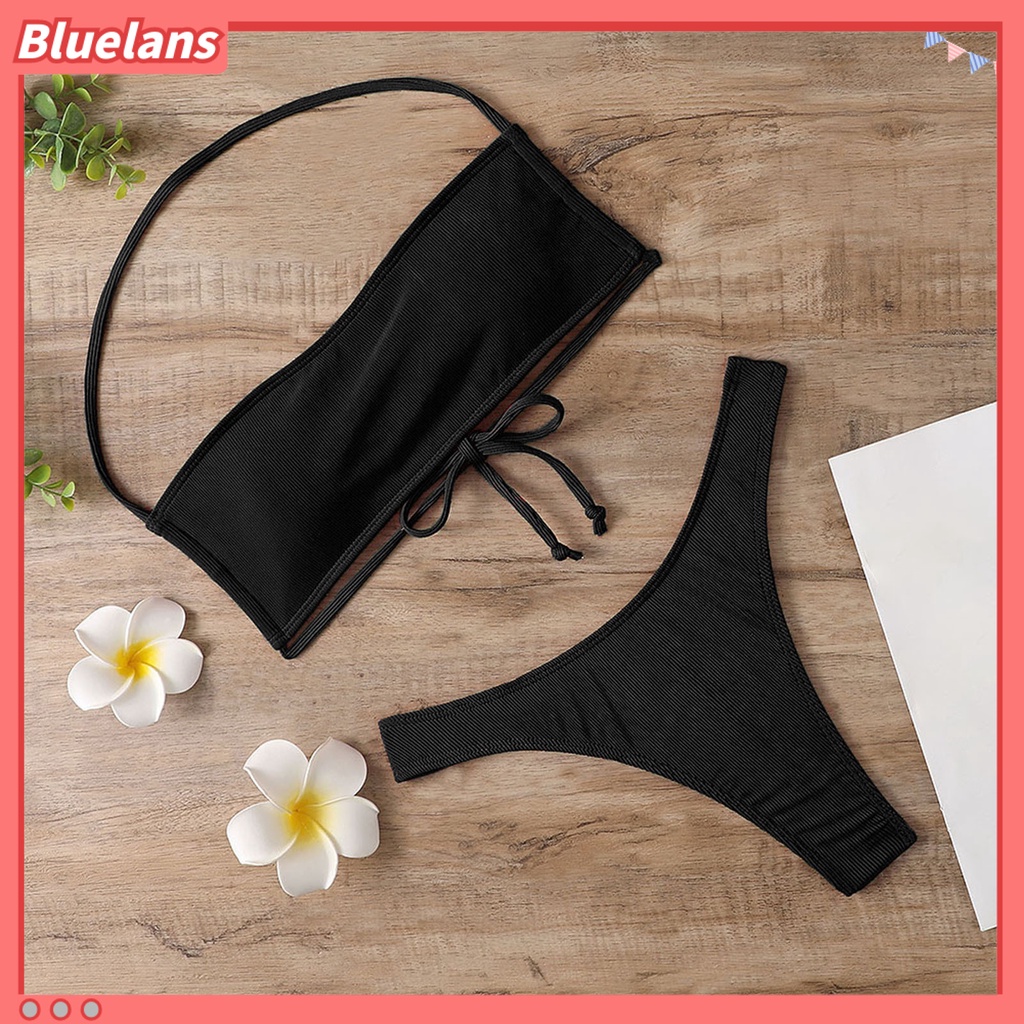 Bộ Bikini 2 Mảnh Màu Sắc Thời Trang Gợi Cảm Cho Nữ