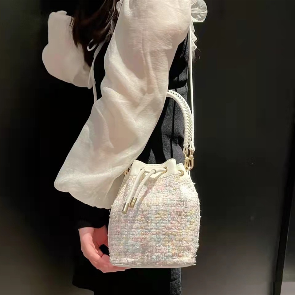 Túi Đeo Chéo Vải Tuýt Có Dây Rút CK210840452-1