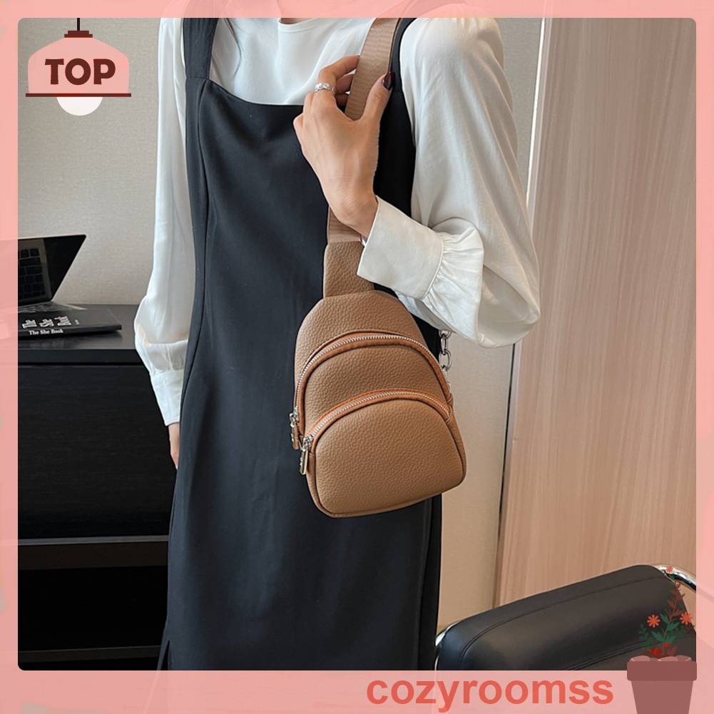 Túi Đeo Chéo Ngực Bằng Da PU Mềm Thời Trang Cho Nữ