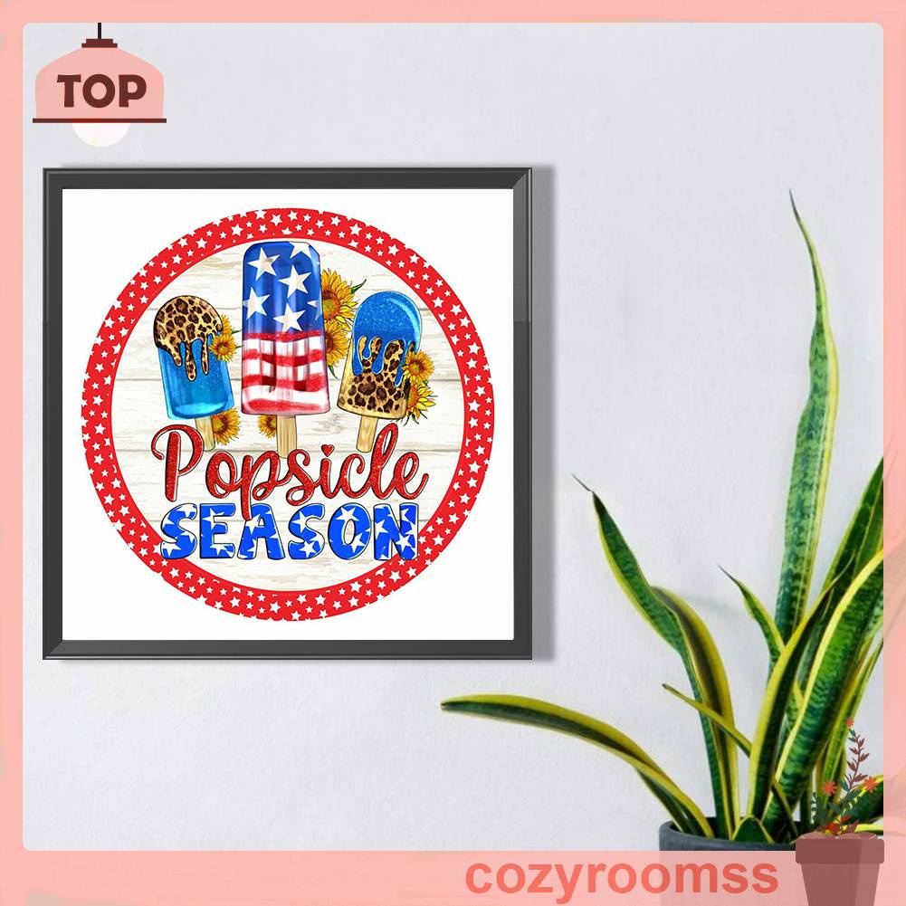 Tranh Đính Đá Kim Cương Toàn Bộ 5D DIY Hình Vẽ Ngày Độc Lập Trang Trí Nhà Cửa