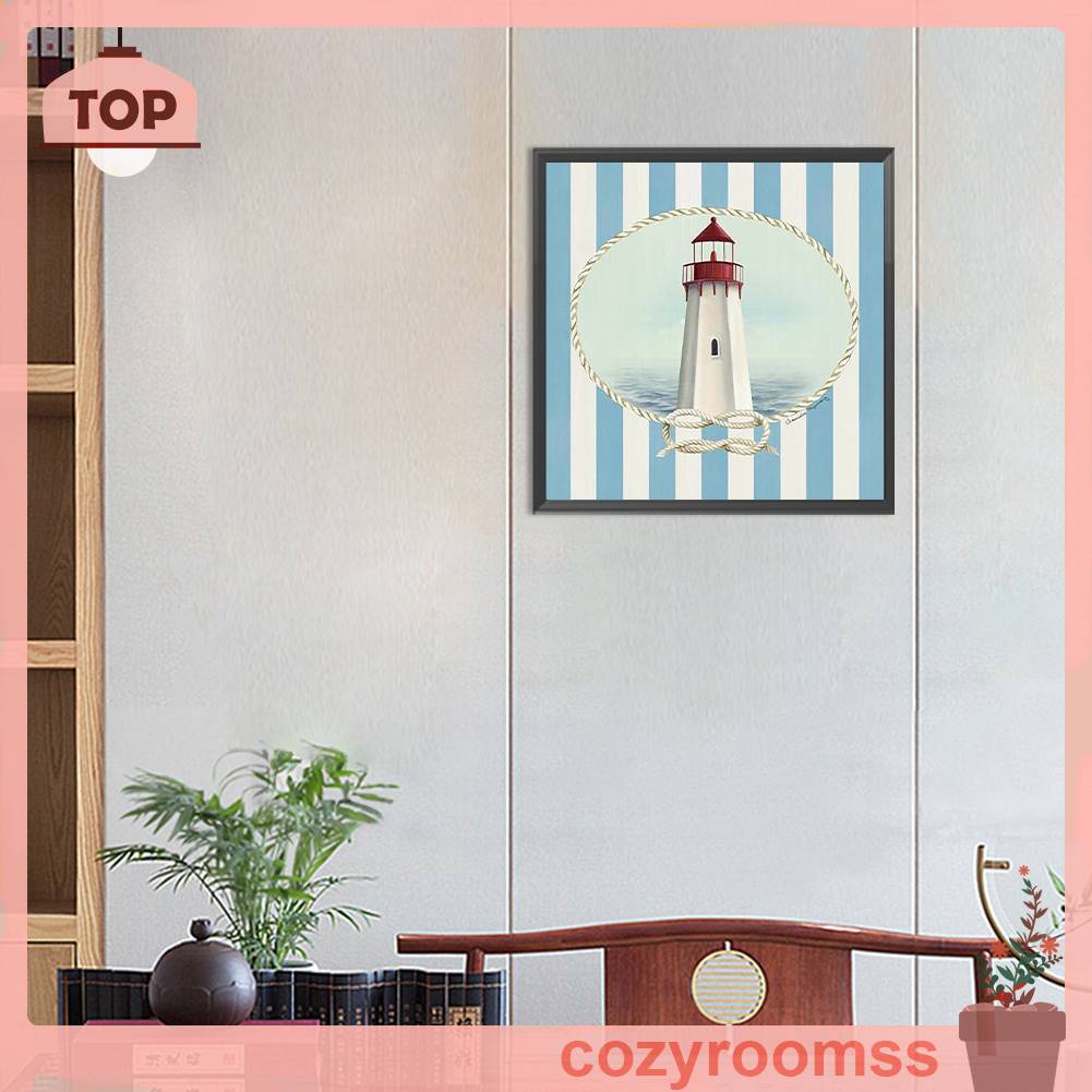 Bộ Tranh Đính Đá 5D Tự Làm Toàn Diện Hình Mỏ Neo Tàu Thuyền Trang Trí Nhà Cửa