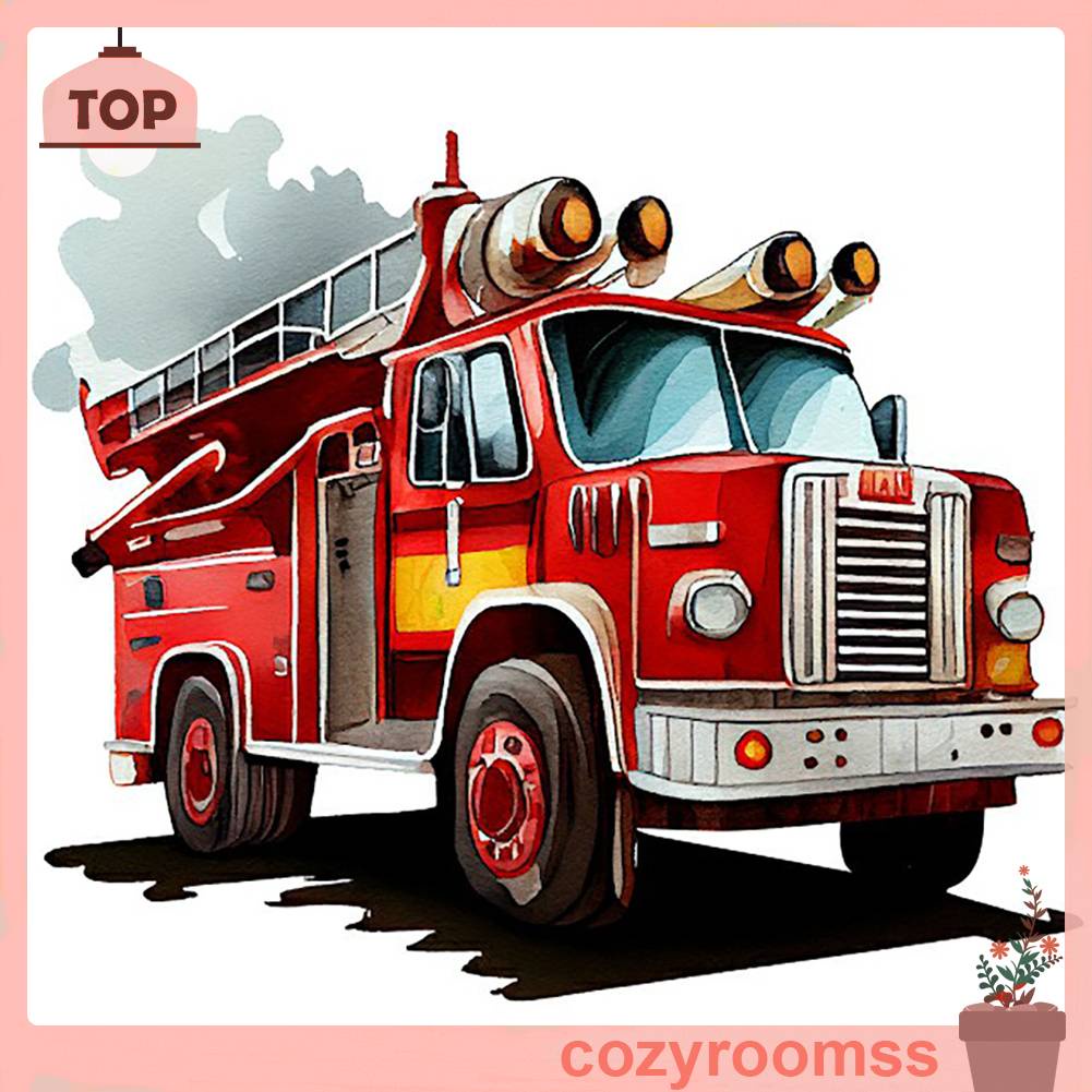 Tranh Đính Đá Kim Cương Toàn Bộ 5D DIY Hình Vẽ Lửa Trang Trí Nhà Cửa