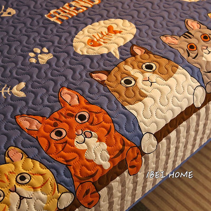 Vỏ Bọc Ghế Sofa Vải Cotton Chống Trượt Họa Tiết Hoạt Hình Dễ Thương