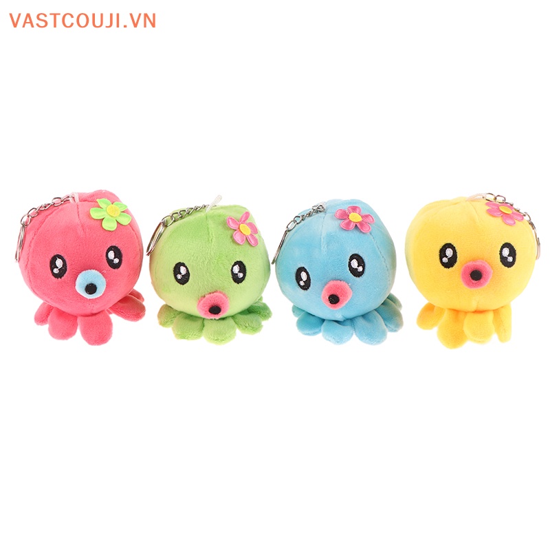 Móc Khóa Hình Bạch Tuộc Nhồi Bông Đáng Yêu