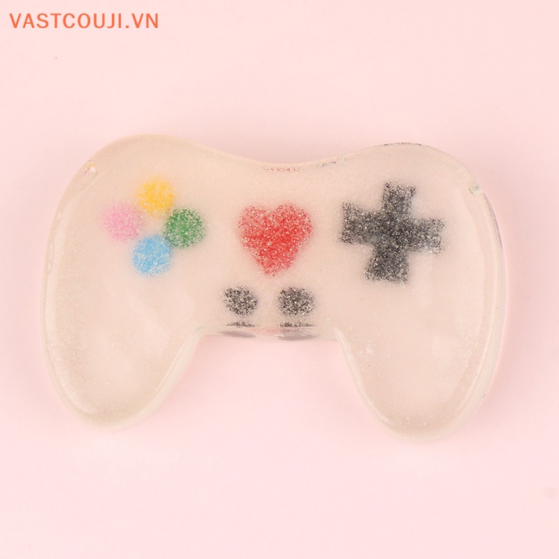 Set 10 Phụ Kiện Trang Trí Điện Thoại Hình Tay Cầm Chơi Game Màu Dạ Quang DIY