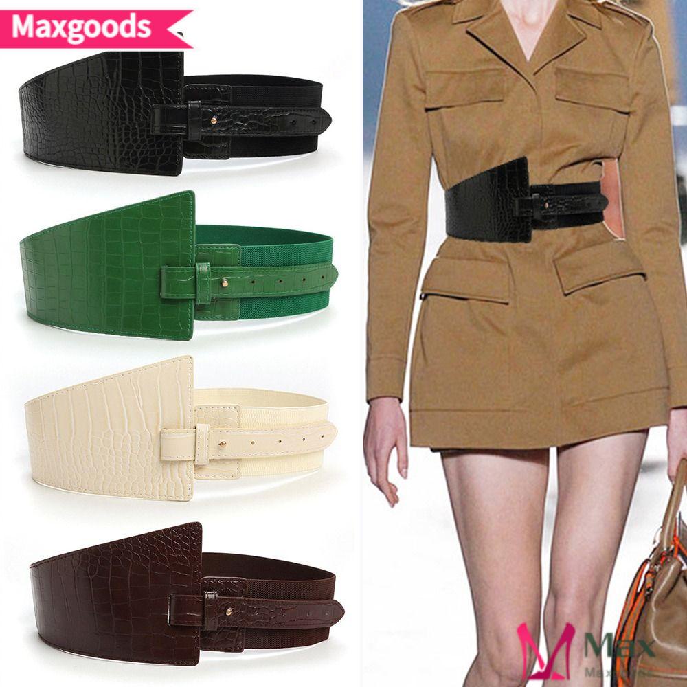 MAXG Thắt Lưng Da Bản Rộng Sang Trọng Thời Trang Cho Nữ
