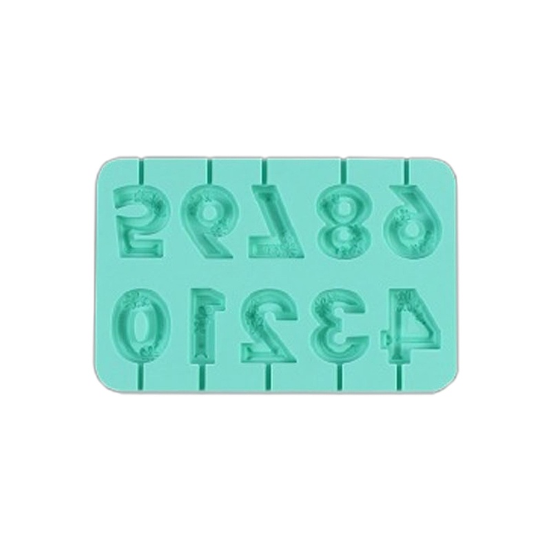 Bộ Khuôn Silicone Làm Kẹo Mút Và Nến Hình Chữ Số Vui Nhộn Chất Lượng Cao