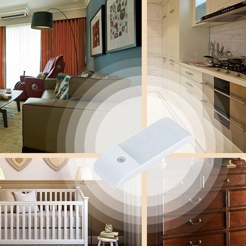 =Christmas=Motion Sensor Light 12 LED Indoor Mini Rechargeable Night Lamp Cabinet Lights