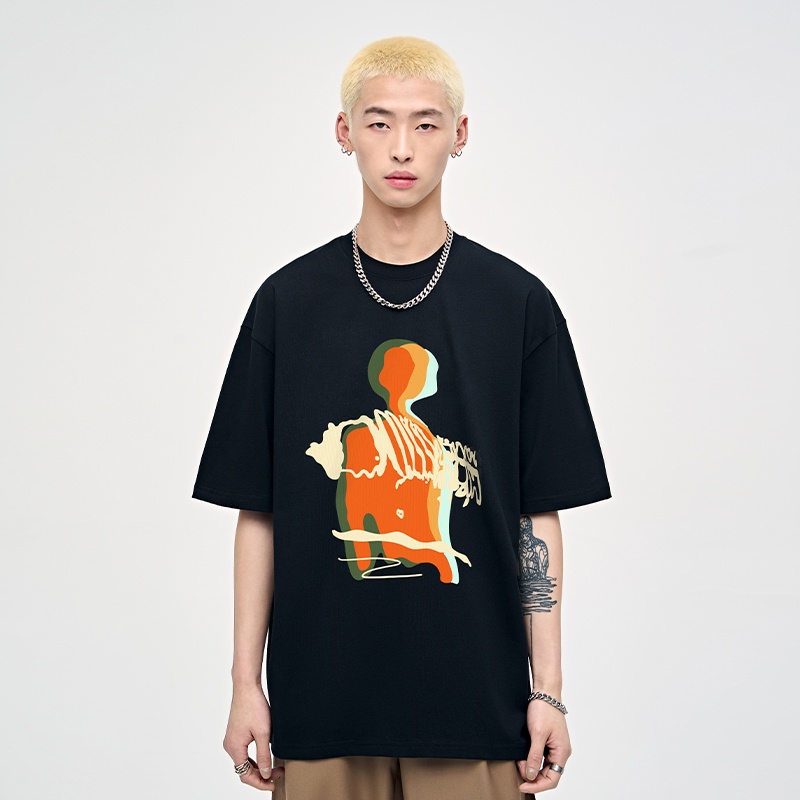 Áo Thun Nam Tay Ngắn In Hình Thời Trang Trẻ Trung