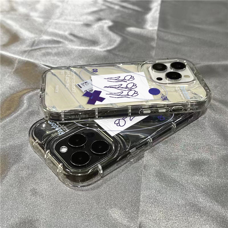 Ốp Điện Thoại Mềm Trong Suốt Hình Hoa Đất Sét Cho iPhone14promax 1312 / 11 7 / 8plus xr / sins MFW8