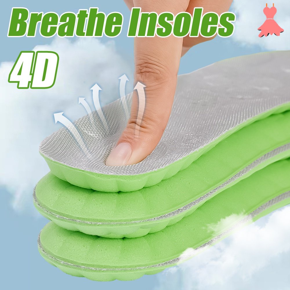 Miếng Lót Giày Thể Thao Bằng Cao Su Non Phối Lưới Thoáng Khí Chống Sốc Cho Nam Và Nữ