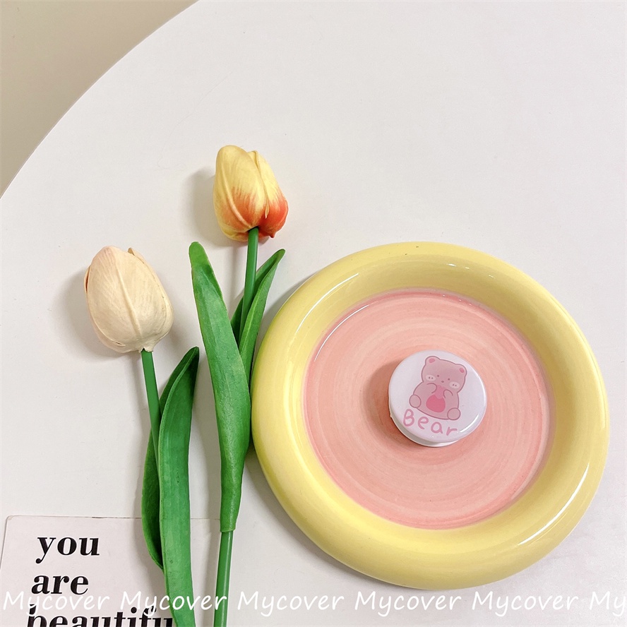 Giá Đỡ Điện Thoại Dạng Vòng Nhẫn Đeo Ngón Tay Hình Hoa / Mặt Cười Đơn Giản Phổ Biến