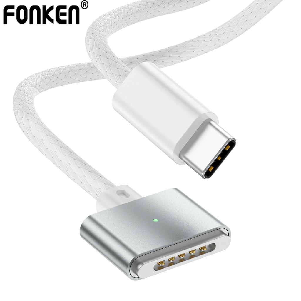 Dây cáp sạc chuyển đổi FONKEN USB C sang Mgsafe 3 thích hợp cho Mcbook Air Pro 14" 16" A2442 A2485 2021 2022