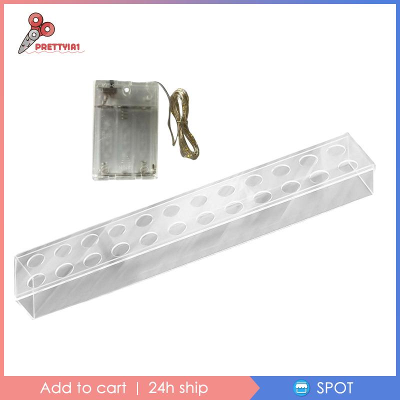 [Prettyia1] Lọ Hoa Trong Suốt Hình Chữ Nhật Nghệ Thuật Cho Phòng Khách Để Bàn