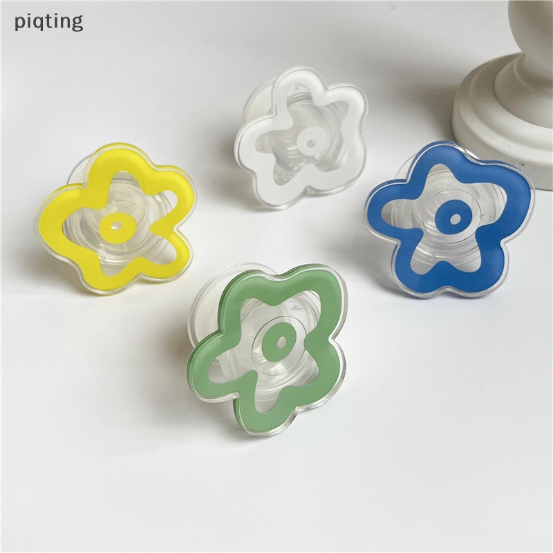 Piqt 1 Giá Đỡ Điện Thoại Bằng Acrylic Hình Hoa Đa Chức Năng Có Thể Gập Lại