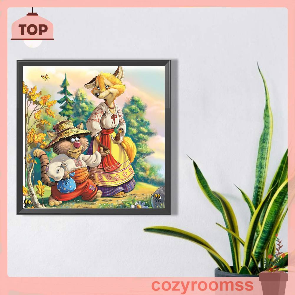 Tranh Đính Đá Kim Cương Toàn Bộ 5D DIY Hình Vẽ Sói Hổ Trang Trí Nhà Cửa