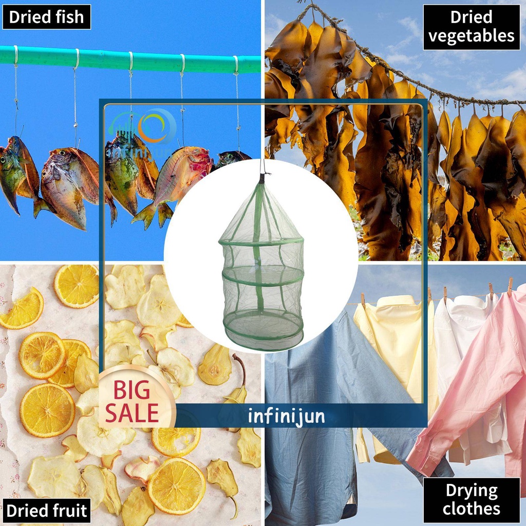 Lồng Lưới Phơi Đồ Có Khóa Kéo Màu Xanh Lá Linh Hoạt Có Thể Gập Lại