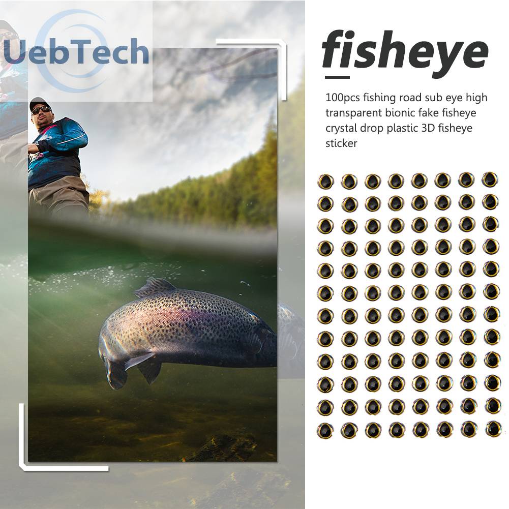 Set 100 Mắt Cá Giả 3D Gắn Mồi Giả Thu Hút Câu Cá Hiệu Quả