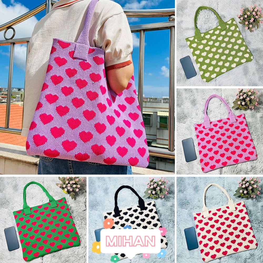 MIHAN1 Túi Xách Đan Len Cỡ Lớn Phong Cách Boho Thời Trang Cho Nữ
