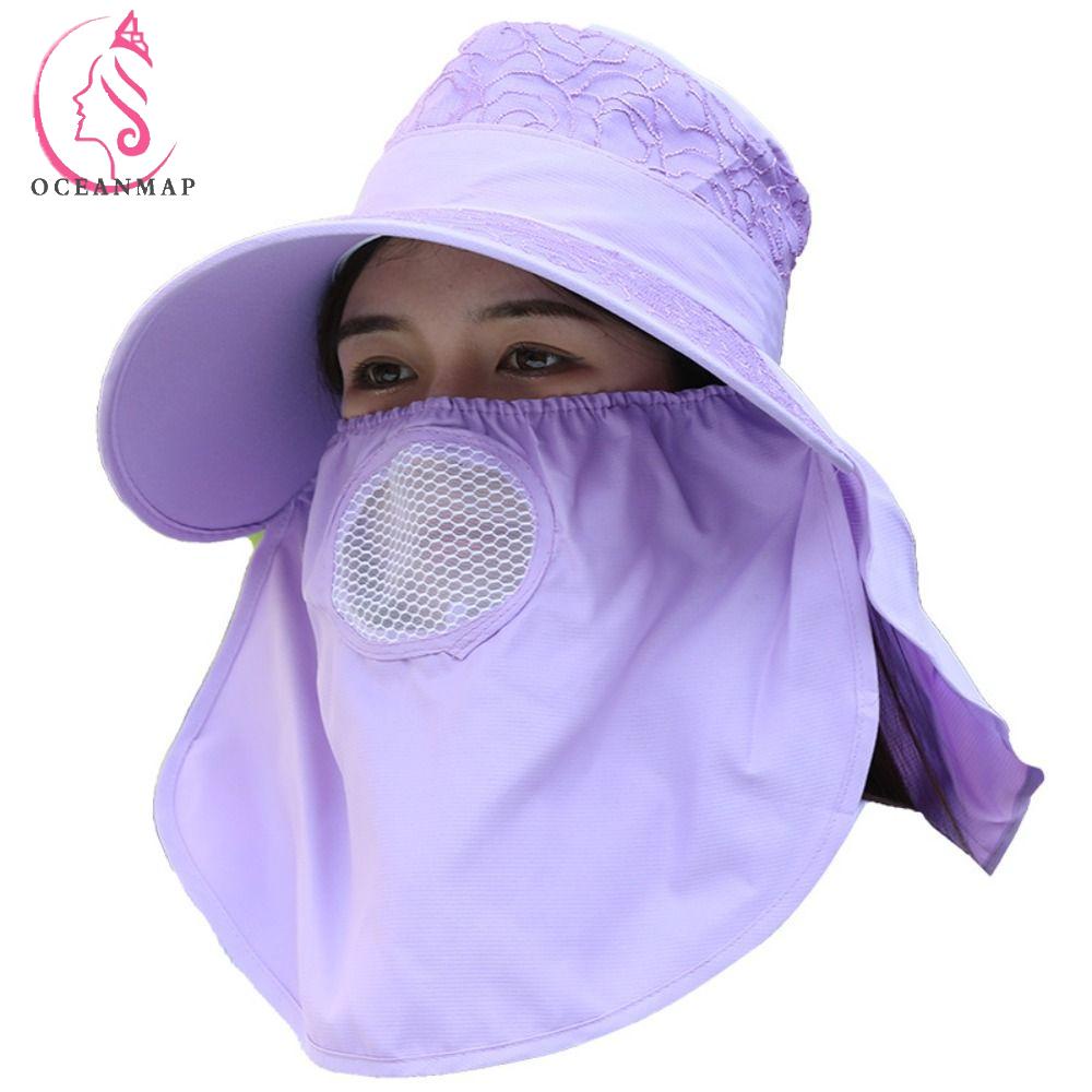 Mũ Che Mặt Chống Nắng Chống Gió Có Thể Gập Lại Bảo Vệ Toàn Diện Cho Nữ Khi Đi Leo Núi / Làm Trại / Leo Núi
