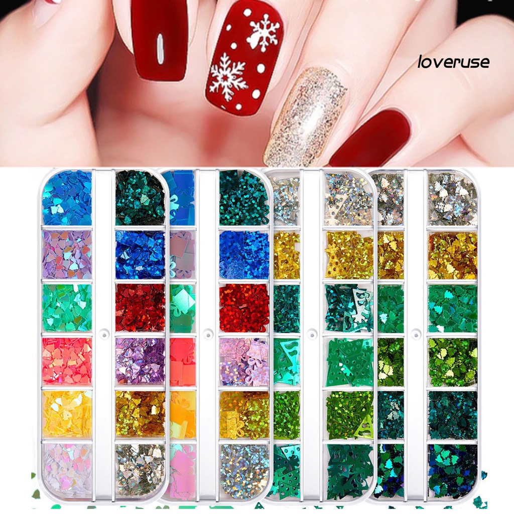 1 Hộp Sequin Siêu Mỏng Nhiều Màu Sắc Tươi Sáng Dễ Sử Dụng Trang Trí Móng Tay Charms