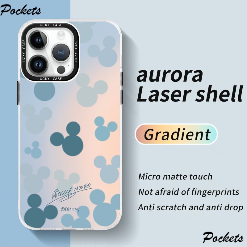 Ốp Điện Thoại IMD Màu Xanh Dương Laser Hình Mickey Cho Apple Iphone Xr12678Plus 1314I promax 4GBN