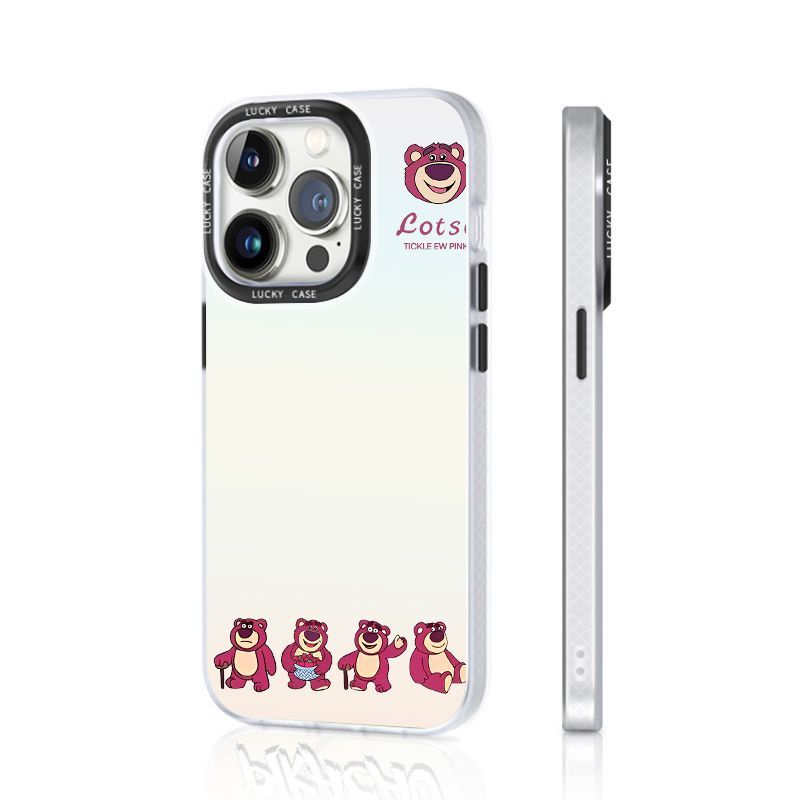 Ốp Điện Thoại IMD Màu Trơn Họa Tiết Gấu Dễ Thương Cho Iphonexr128Plus 1314