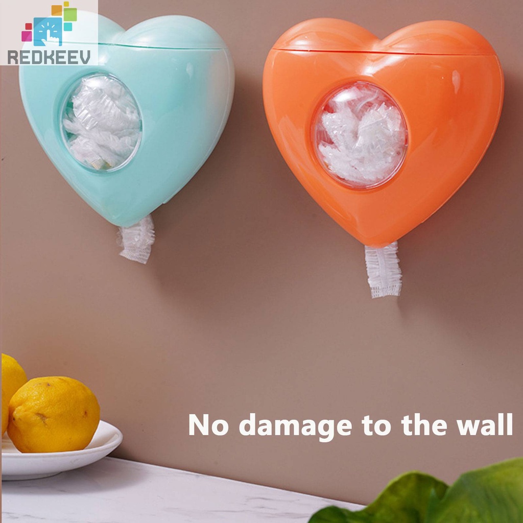 Hộp Đựng Màng Bọc Thực Phẩm Hình Trái Tim Bằng Nhựa Gắn Tường Nhà Bếp