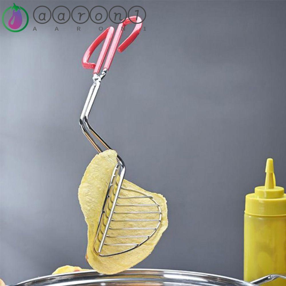 AARON1 Khuôn Làm Bánh Taco Bằng Thép Không Gỉ Với Tay Cầm Cao Su Tiện Dụng