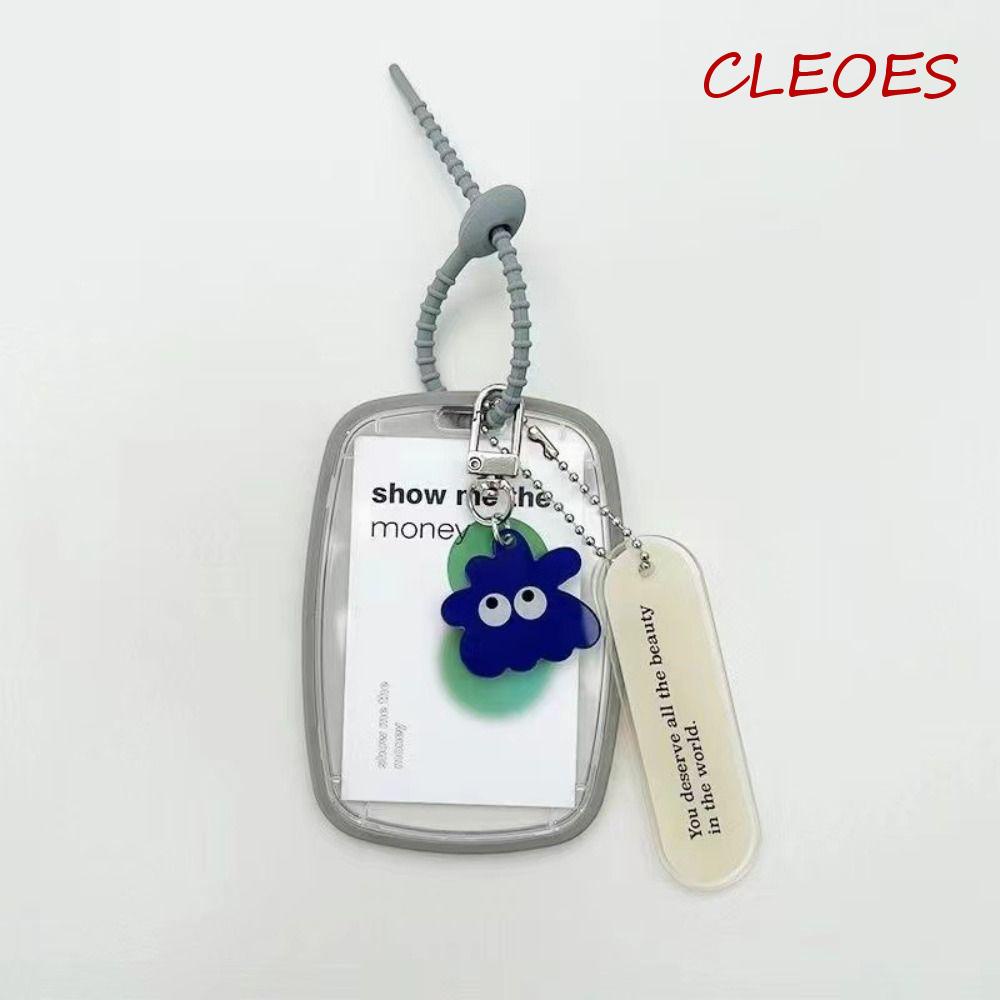 CLEOES Bao Đựng Thẻ / Chìa Khóa Bằng PVC Trong Suốt Phong Cách Hàn Quốc Độc Đáo Tiện Dụng