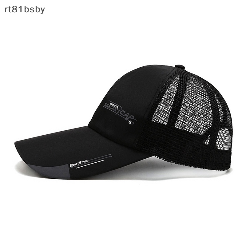 Mũ Lưỡi Trai Màu Trơn Phối Lưới Thoáng Khí Thời Trang Mùa Hè Cho Nam