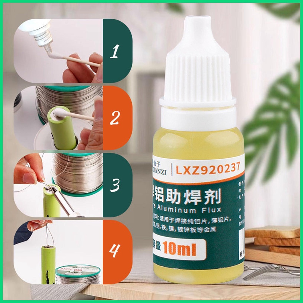 Lọ Dung Dịch Hàn 10ml Bằng Nhôm Đồng Dùng Cho Pin Đồng / Sắt Mạ Kẽm DIY