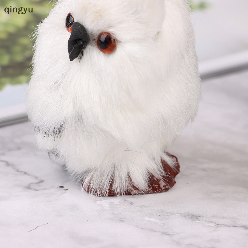 Cú Lông Trắng Đen Xinh Xắn Trang Trí Nội Thất