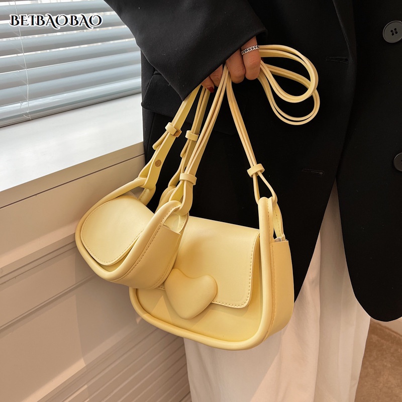 BEIBAOBAO  Túi Xách Đeo Vai Hình Vuông mini Màu Trơn Đơn Giản Thời Trang Cho Nữ