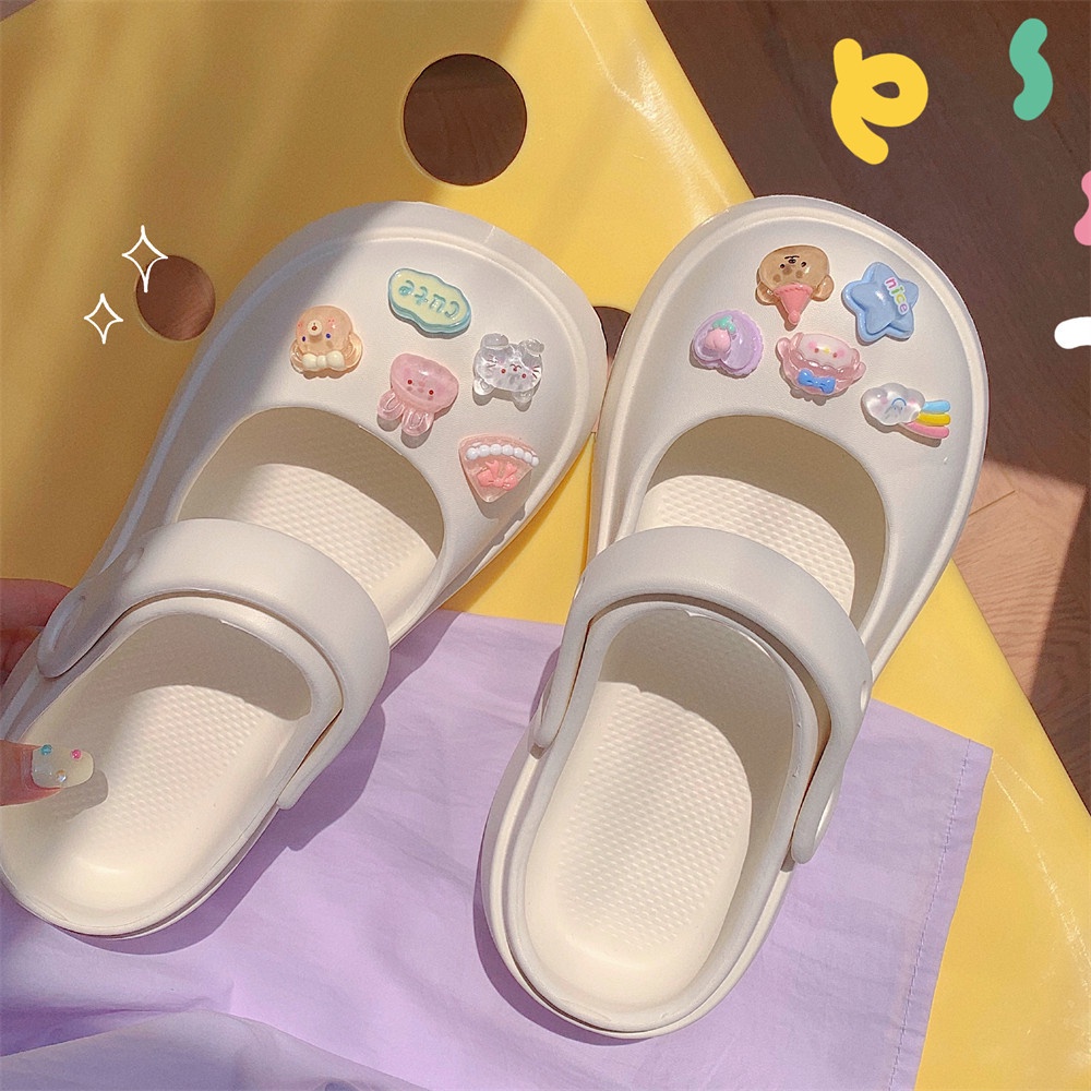 Dép crocs sandal FEIJIANU 29Z23071701 thời trang đi biển đáng yêu thoải mái cho nữ