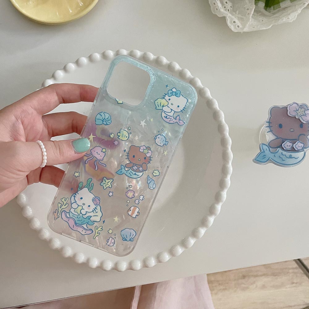 Ốp Điện Thoại Cứng Họa Tiết Nàng Tiên Cá Cho IPhone 11 12 12Pro 12ProMax 13 13Pro 13ProMax 14 14Pro 14ProMax